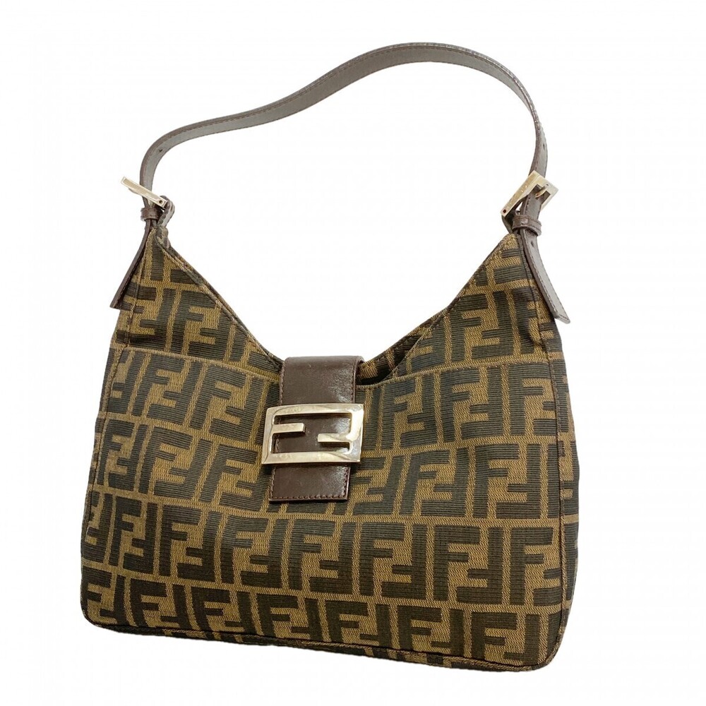 Fendi Zucca Canvas Handbag Brown